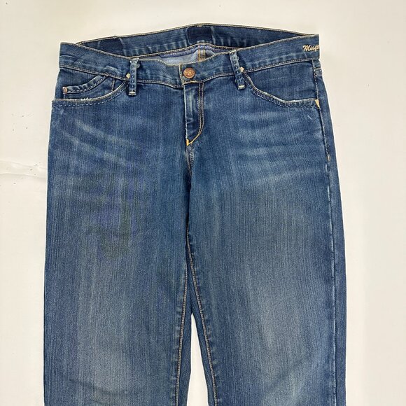 Gold & Sign Misfit Straight Women's size 27 Dark Wash Blue Denim Jeans - Picture 2 of 4